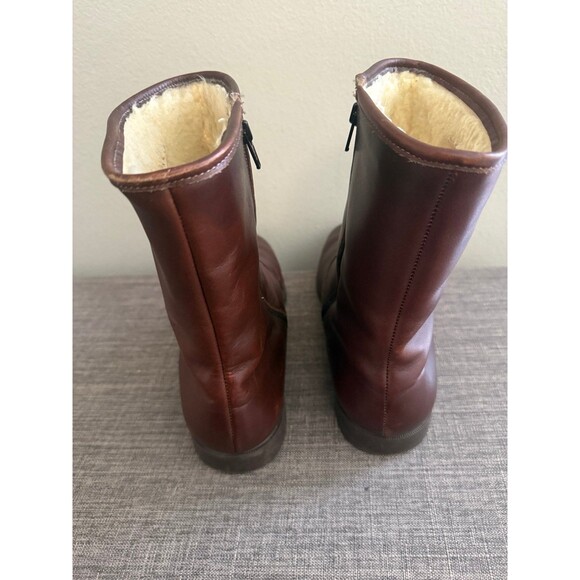 Men’s Hush Puppies Brown Fleece Lined Leather Boots Size 10.5 Wide main image 12